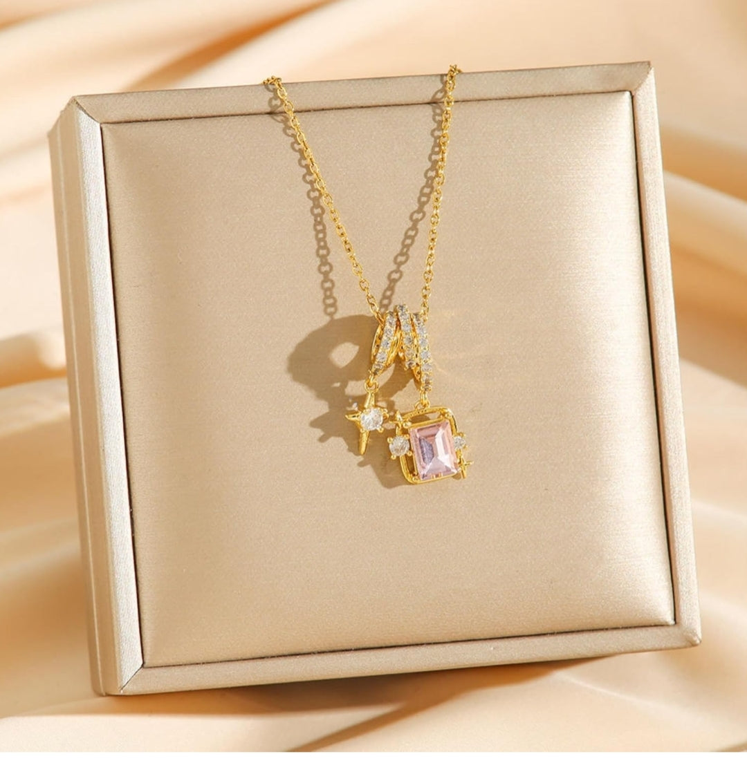 Pink chain pendent
