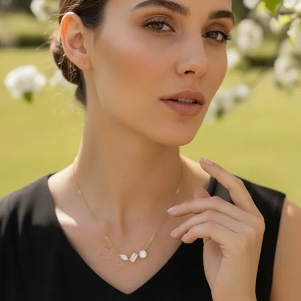 Golden Stainless Steel 18k Gold Plated Chain Pendent For Women