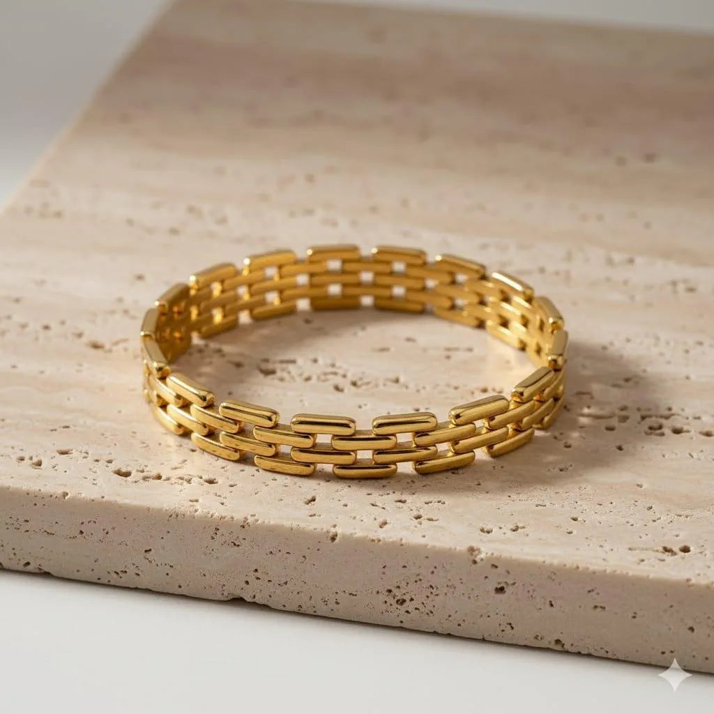 WATCH BRACLET18 k Gold Plated Stainless steel