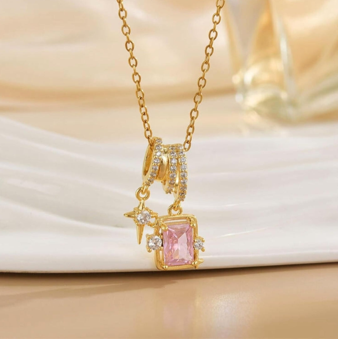 Pink chain pendent