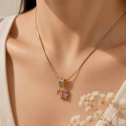 Pink chain pendent