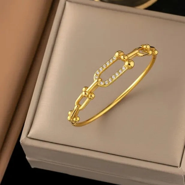 CHAIN BANGLES 18k Gold Plated Stainless Steel
