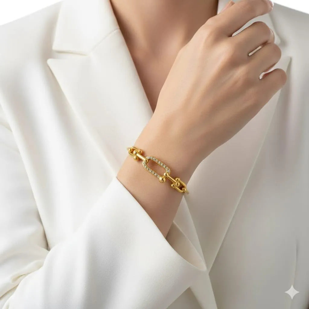CHAIN BANGLES 18k Gold Plated Stainless Steel