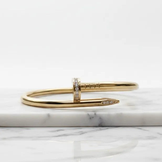 Golden Stainless Steel 18k Gold Plated Bracelet For Women