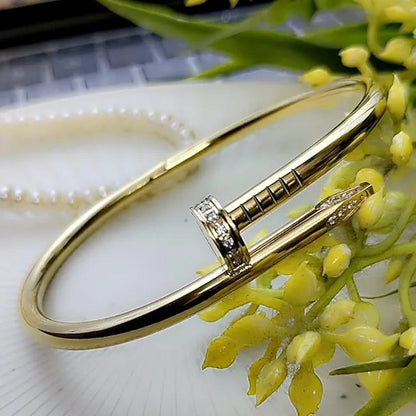 Golden Stainless Steel 18k Gold Plated Bracelet For Women