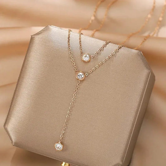 V LAYER CHAIN 18k Gold Plated Stainless steel