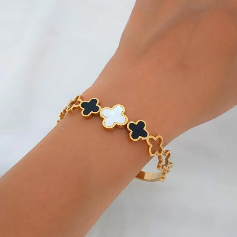 Golden Stainless Steel 18k Gold Plated Bracelet For Women