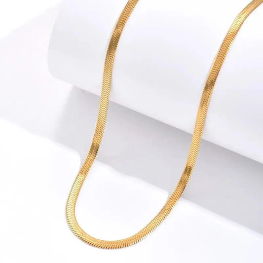 Golden Stainless Steel 18k Gold Plated Chain For Women