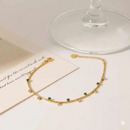 GREEN STUDD BRECELATES 18k Gold Plated xuping Stainless steel