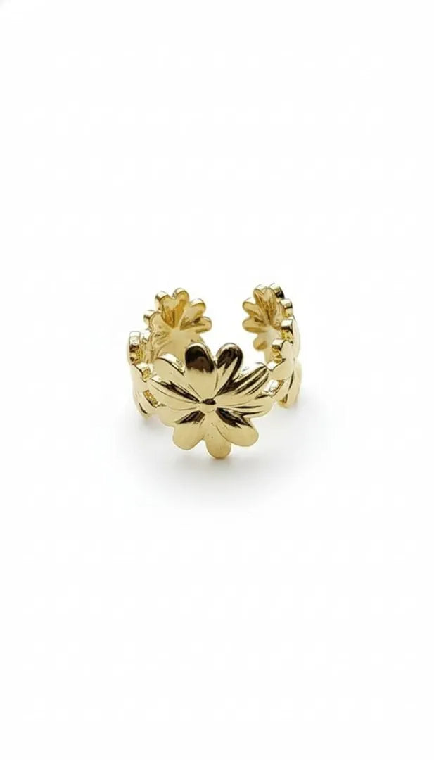 Golden Stainless Steel 18k gold plated Ring For Women