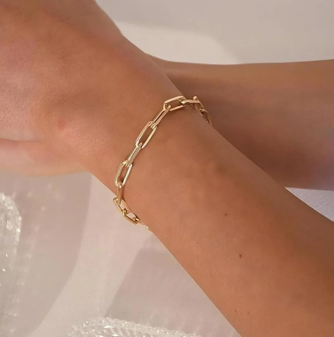 Golden Stainless Steel 18k Gold Plated Bracelet For Women