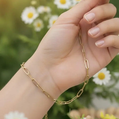 Golden Stainless Steel 18k Gold Plated Bracelet For Women