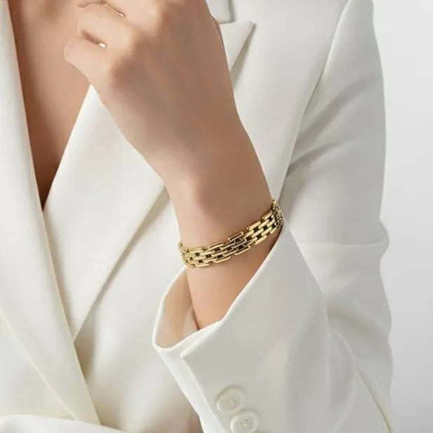 WATCH BRACLET18 k Gold Plated Stainless steel