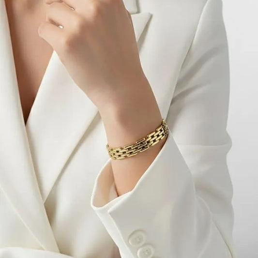 WATCH BRACLET18 k Gold Plated Stainless steel