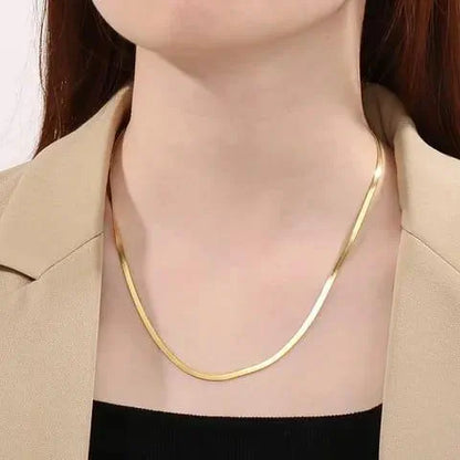 Golden Stainless Steel 18k Gold Plated Chain For Women